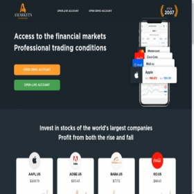Скриншот главной страницы сайта amarkets.info