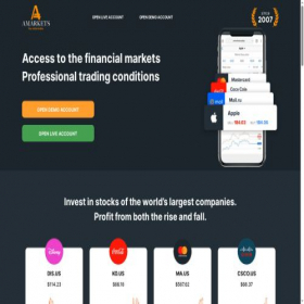 Скриншот главной страницы сайта amarketstrading.org