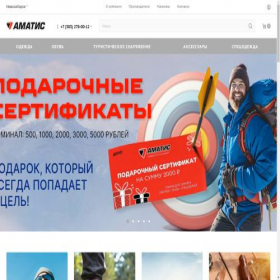 Скриншот главной страницы сайта amatis54.ru