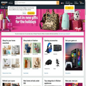 Скриншот главной страницы сайта amazaon.com