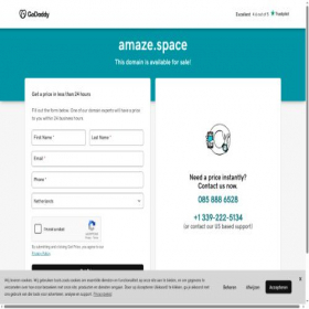 Скриншот главной страницы сайта amaze.space