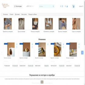 Скриншот главной страницы сайта amberleo.ru