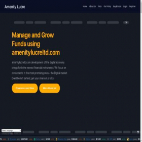 Скриншот главной страницы сайта amenitylucreltd.com