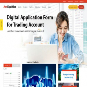 Скриншот главной страницы сайта amequities.com.my