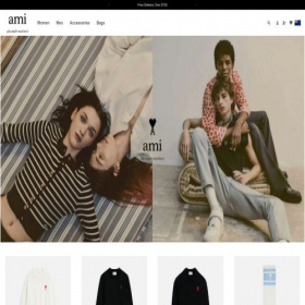 Скриншот главной страницы сайта amiclothing.co.nz