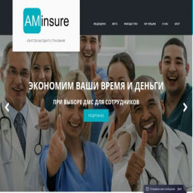 Скриншот главной страницы сайта aminsure.ru