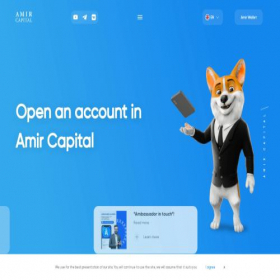 Скриншот главной страницы сайта amir.capital