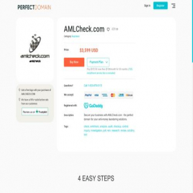 Скриншот главной страницы сайта amlcheck.com
