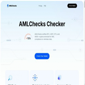 Скриншот главной страницы сайта amlchecks.online