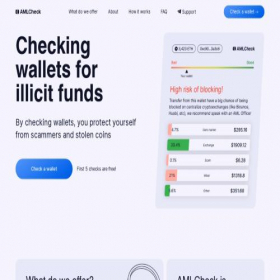 Скриншот главной страницы сайта amlcryptocheck.com