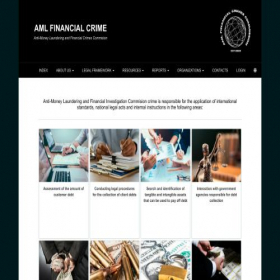 Скриншот главной страницы сайта amlfincrimes.com