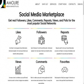 Скриншот главной страницы сайта amolre.com
