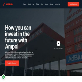 Скриншот главной страницы сайта ampolandco.com