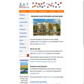 Скриншот главной страницы сайта amsterdam.info