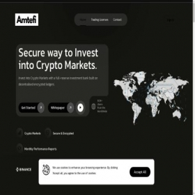 Скриншот главной страницы сайта amtefi.com