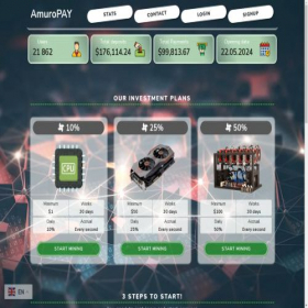 Скриншот главной страницы сайта amuropay.biz