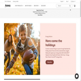 Скриншот главной страницы сайта amway.com