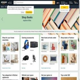 Скриншот главной страницы сайта anazon.com