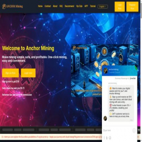 Скриншот главной страницы сайта anchormining.com