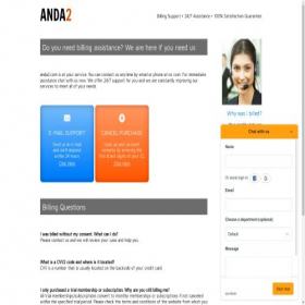 Скриншот главной страницы сайта anda2.com