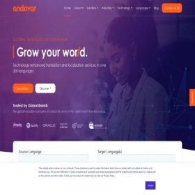Скриншот главной страницы сайта andovar.com