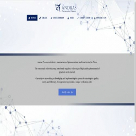 Скриншот главной страницы сайта andraspharma.com