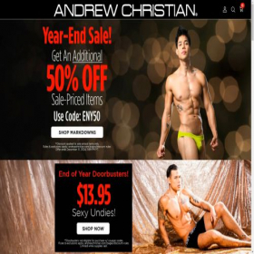 Скриншот главной страницы сайта andrewchristian.com
