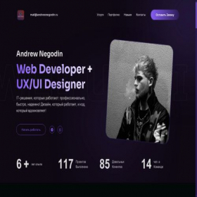 Скриншот главной страницы сайта andrewnegodin.ru