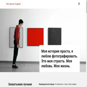 Скриншот главной страницы сайта andrey-materinko.ru