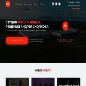 Скриншот главной страницы сайта andreysnopkov.ru