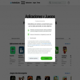 Скриншот главной страницы сайта androidlista.com