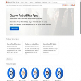 Скриншот главной страницы сайта androidwearcenter.com