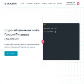 Скриншот главной страницы сайта andromeda-web.ru