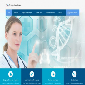 Скриншот главной страницы сайта andromedicals.de