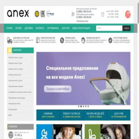 Скриншот главной страницы сайта anex-sport.ru