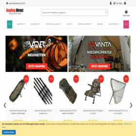 Скриншот главной страницы сайта anglingdirect.de