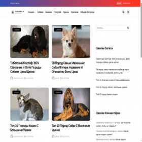 Скриншот главной страницы сайта animalsdoc.ru