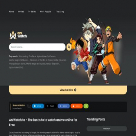 Скриншот главной страницы сайта aniwatch.to