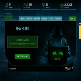 Скриншот главной страницы сайта anonym-cash.com