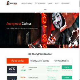 Скриншот главной страницы сайта anonymouscasinos.net