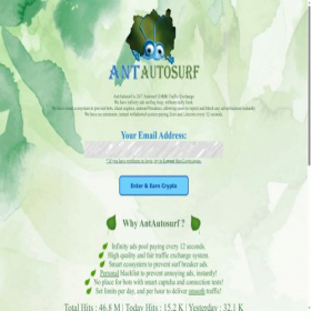 Скриншот главной страницы сайта antautosurf.com