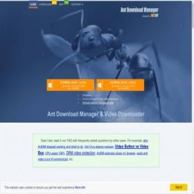 Скриншот главной страницы сайта antdownloadmanager.com