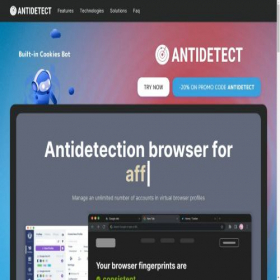 Скриншот главной страницы сайта antidetect.net