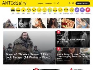 Скриншот главной страницы сайта antidiary.com