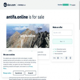 Скриншот главной страницы сайта antifa.online
