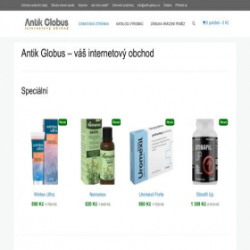 Скриншот главной страницы сайта antik-globus.cz