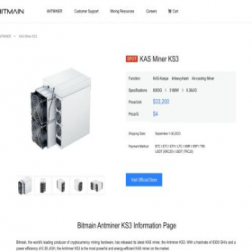 Скриншот главной страницы сайта antminer-ks3.store