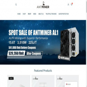 Скриншот главной страницы сайта antminertech.com