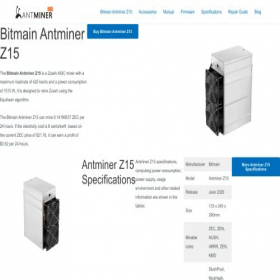 Скриншот главной страницы сайта antminerz15.com