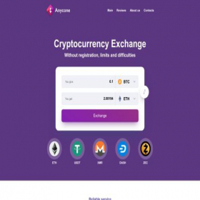 Скриншот главной страницы сайта anycone.com